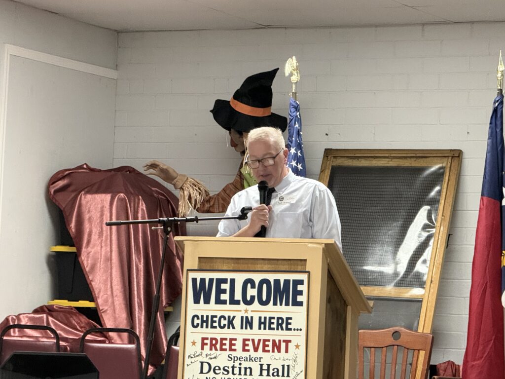 State Auditor Dave Boliek addresses Old North State Republican Mens Club in Catawba County N.C. State Auditor Dave Boliek speaks at a free Old North State Republican Men’s Club program in Catawba County on Sept. 3, 2026.